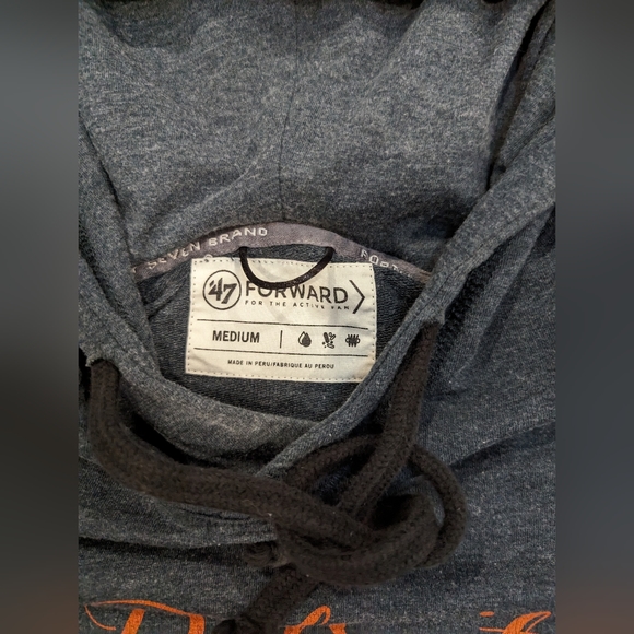 Detroit Tigers Medium Ladies Women's Soft Stretchy Hoodie Lightweight 47 Brand - Picture 7 of 8